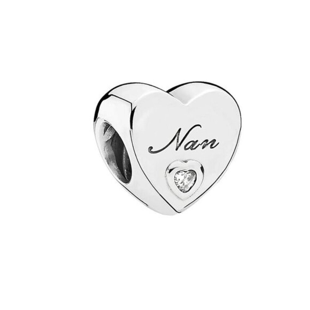 Pandora Silver CZ Nan's Love Charm